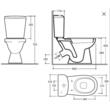 Set WC + Rezervor portelan Lago SS Alb cu elemente fixare