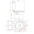 Set WC + Rezervor portelan Albano RH alb cu elemente fixare
