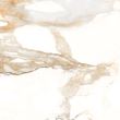 Gresie portelanata finisaj lucios Valeria Oro tip Marmura, 60,8x60,8 cm, culoare alb cu maro