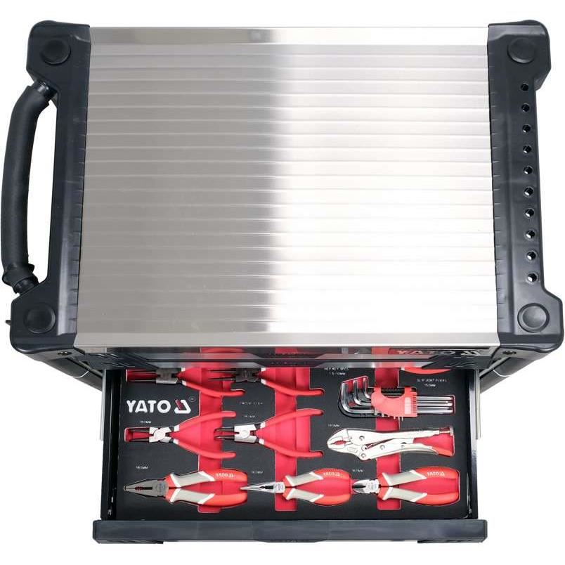 Dulap scule 7 sertare, echipat, 157 piese YT-55308 - Materiale.ro