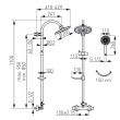 Set baterie termostatica+dus fix si para mobila Trinity NP71-TRM7U FERRO