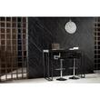 Gresie Nat Black Marble, model marmura, 60x120 cm, finisaj mat, culoare neagra