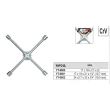 Cheie tubulara in cruce 1/2" 17x19x21 mm Yato Yt-0801