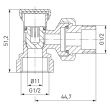Robinet coltar radiator retur 1/2" ZK2Y FERRO