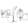 Baterie perete cada/dus Smile BSM11 FERRO