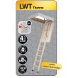 Scara modulara din lemn pentru acces pod/mansarda Fakro LWT Thermo, Alb/Natur, 60x120x280 cm
