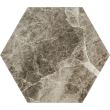 Gresie Geohex White Matt tip marmura, 20x23,2 cm, finisaj mat, culoare alb