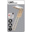 Scara modulara din lemn pentru acces pod/mansarda Fakro LWS Smart, Crem, 60x120x280 cm