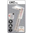 Scara modulara din lemn pentru acces pod/mansarda Fakro LWZ Plus, Alb/Natur, 60x120x280 cm