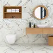 Faianta Marvy Glossy Decofon Rec/Momento 1. 30x90 cm, model marmura, alb, finisaj lucios