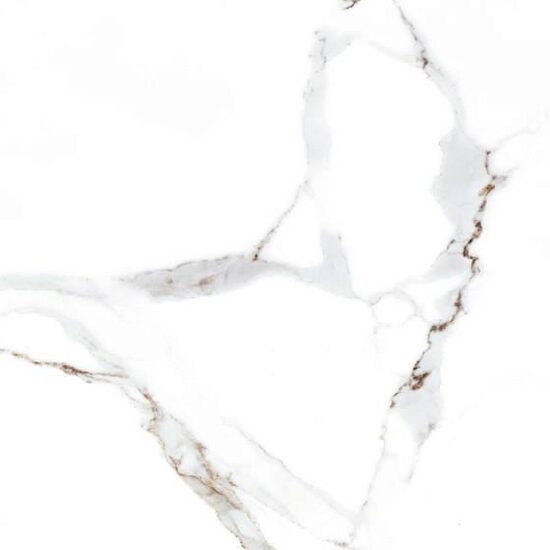 Gresie 6208 Delphi White tip marmura, 45 x 45 cm, culoare alb