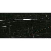 Gresie portelanata rectificata Sahara Noir, finisaj lucios, 60x120, culoare negru