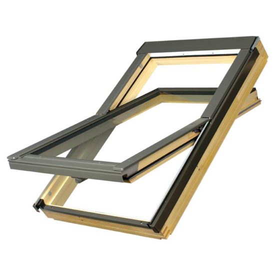 Fereastra de mansarda cu articulare mediana FTS-V U2, include rama EZV-A-XDP, Fakro