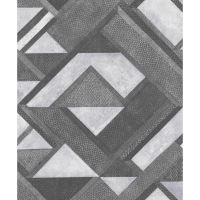 Tapet geometric Enigma P S20510-7, 10 m x 0.53 m, gri
