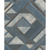 Tapet geometric Enigma P S20510-6, 10 m x 0.53 m, albastru