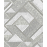 Tapet geometric Enigma P S20510-3, 10 m x 0.53 m, gri