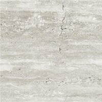 Gresie Travertino tip marmura,  60x60 cm, finisaj lucios, culoare gri