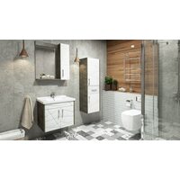 Set mobilier baie 65cm Victoria padova cu Lavoar si Oglinda