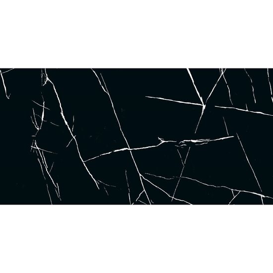 Gresie Carmen Black, model marmura, CMN93REK, 60x120 cm, culoare negru, finisaj mat