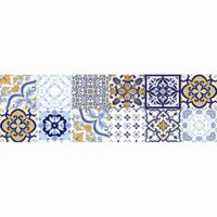 Piesa decorativa Glossy Patchwork Yellow 4763, tip decor, 25.5x75.5 cm, galben