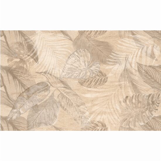 Piesa decorativa rectificata Tempera Leaves Brown 2979, tip marmura, 48.8x74.4 cm, maro