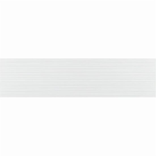 Faianta White Glossy Lines 4757, tip monocolor, 25.5x75.5 cm, alb