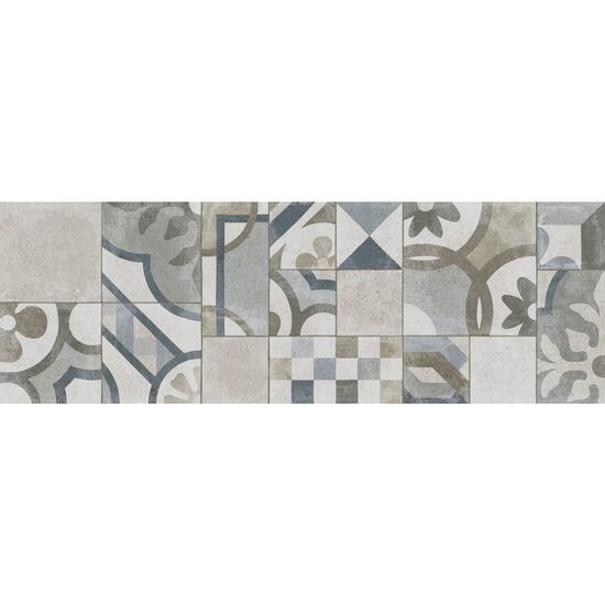 Piesa decorativa Corona Patchwork Grey 4715, tip ciment, 25.5x75.5 cm, gri