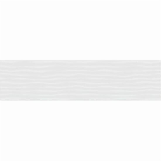 Faianta White Mat Waves 4760, tip monocolor, 25.5x75.5 cm, alb