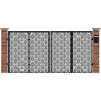 Poarta acces auto mare din tabla debitata cu plasma TOMIS 3884x1940 mm
