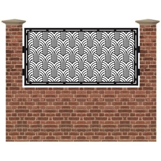 Panou de gard mic din tabla debitata cu plasma TOMIS 990x1940 mm