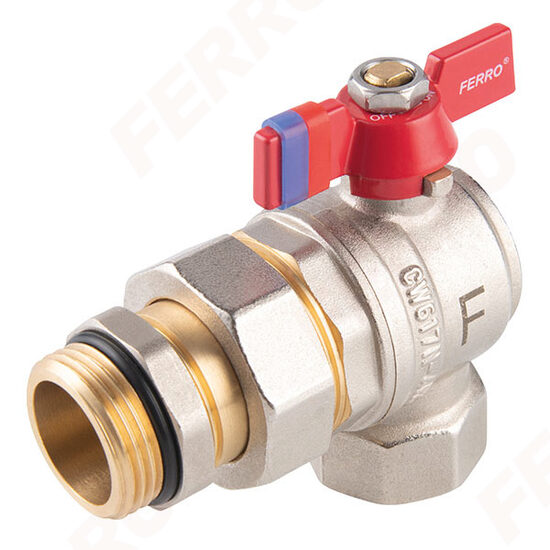 Robinet trecere coltar 1", FI-FI, cu olandez, PN30, F-Power KFPS3A