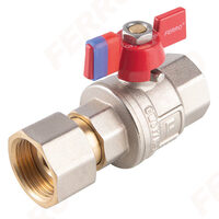 Robinet trecere 1/2", FI-FI, cu olandez, PN16, F-Power KFPM1SG