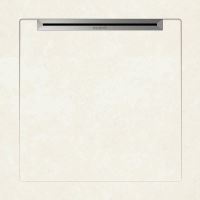 Cadita de dus AquaNit Slope Arc, 90x90 cm, Alb + sifon din inox
