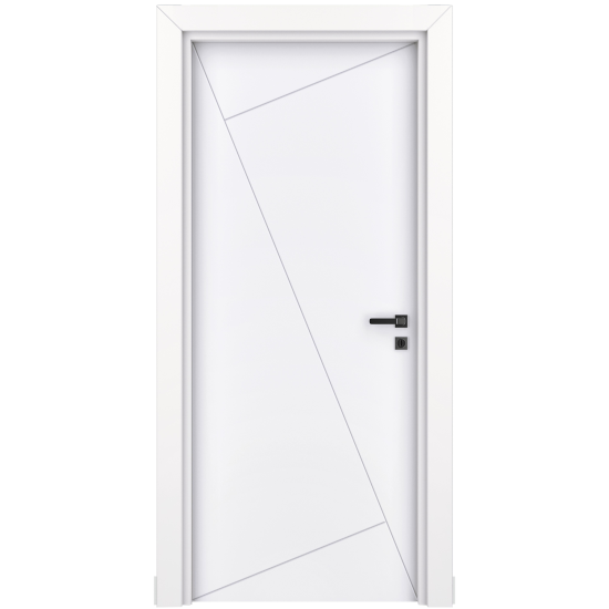 Usa interior, plina VarioDor Alize VDA-H1 70 Alb Lacuit, stanga, alb