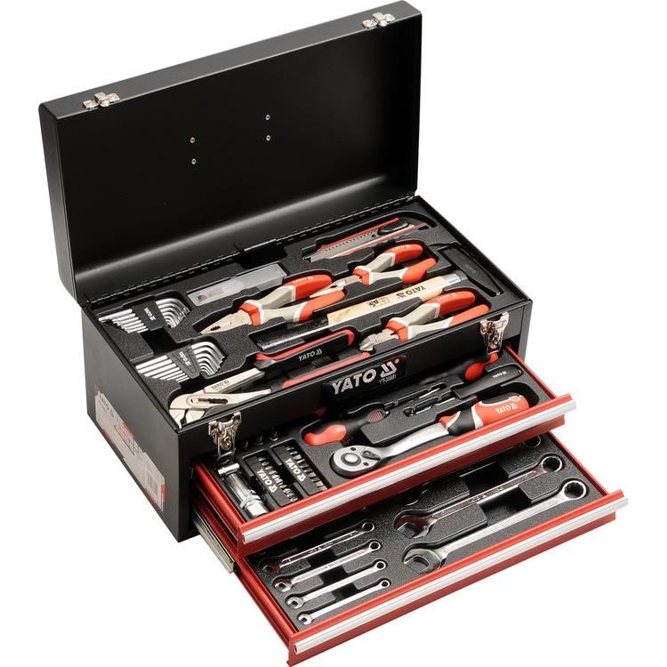 Cutie scule din metal 80 piese YT-38951 - Materiale.ro