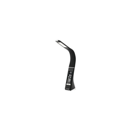 Lampă LED de birou, 6 W, imitatie piele si calendar negru ABLDL-BLC-6 W-bl