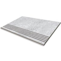 Treapta pentru scari gresie Piedra, model piatra, 6806-0040, 60 x 30 cm, culoare gri, finisaj mat