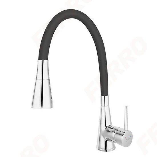 Baterie stativa spalator BZA42B Zumba II, crom/negru 2-F, pipa elastica