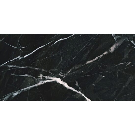 Faianta rectificata 4941 Vertus Black 30x60 cm, model marmura, culoare neagra