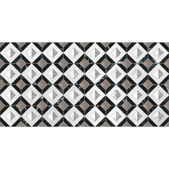 Piesa decorativa Statuario Geometric White 3275, tip geometric, 30x60 cm, culoare alb, finisaj lucios