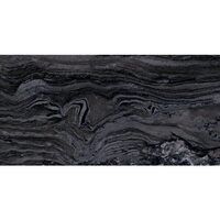 Faianta rectificata Nobile Anthracite 4942, tip marmura, 30x60 cm, culoare gri inchis