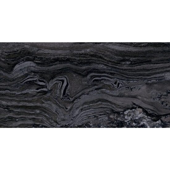 Faianta rectificata Nobile Anthracite 4942, tip marmura, 30x60 cm, culoare gri inchis