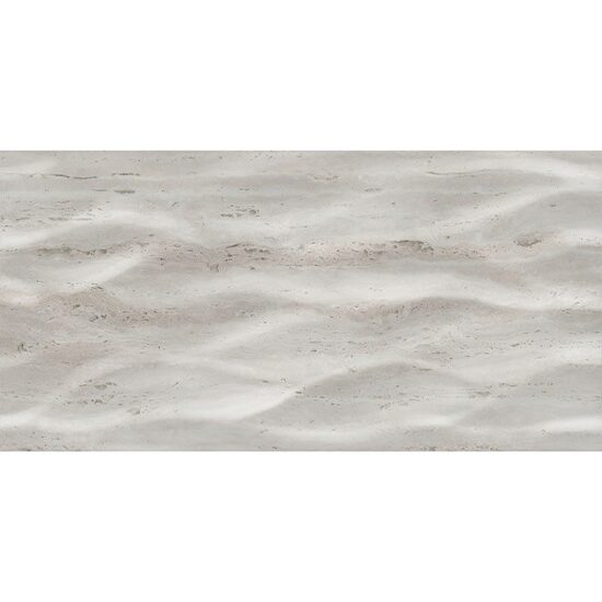Faianta rectificata Trevi Leaves Light Grey 4987, tip marmura, 30x60 cm, culoare gri deschis, finisaj lucios