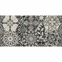 Piesa decorativa Rectificata Belvedere Patchwork Anthracite 4960, tip mozaic, 30x60 cm, gri inchis