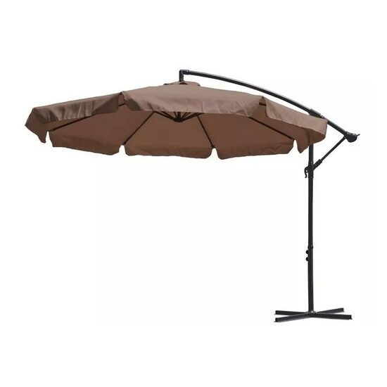 Umbrela de gradina cu brat extensibil,300cm x 250cm, culoare maro
