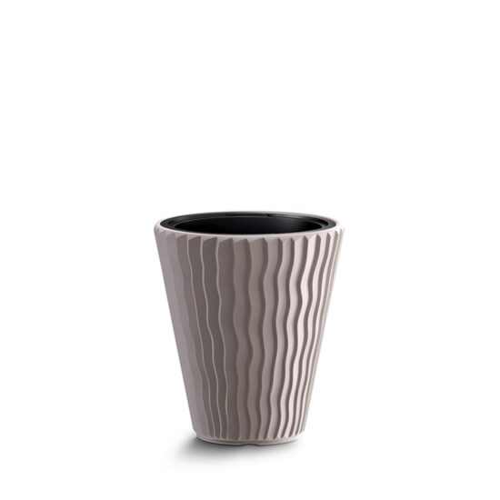 Ghiveci decorativ de flori, rotund, cafeniu, 29.7x33 cm, sandy dbso300-7529U