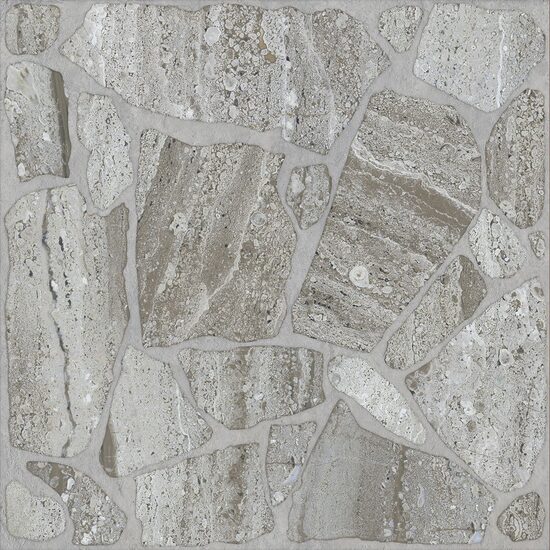 Gresie portelanata 9741 Debris Grey, model piatra, 33.3x33.3 cm, culoare gri, finisaj mat