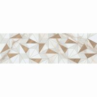Piesa decorativa Geometric Eco White 4995, tip marmura, 24.4x74.4 cm, alb