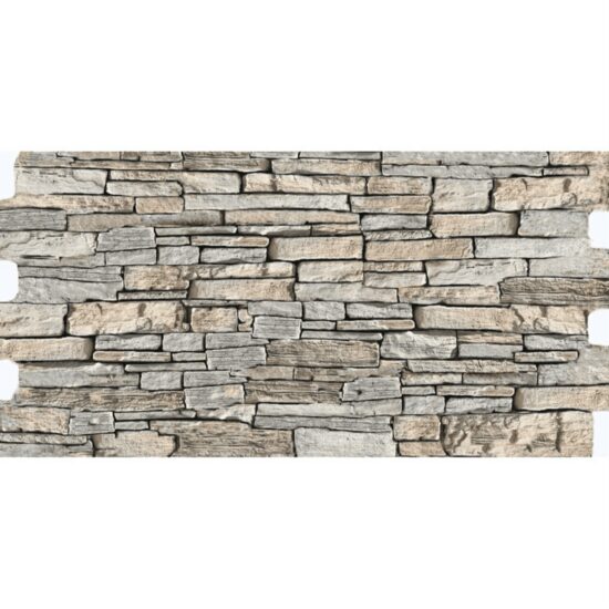 Gresie portelanata tip piatra cu aspect tridimensional Truva Grey, 30x60 cm, 10795210, Gri