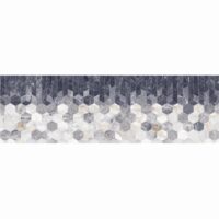 Piesa decorativa Freya Hexagones White 4998, tip marmura, 24.4x74.4 cm, alb